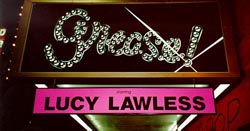 Outside the theatre - Grease starring Lucy Lawless